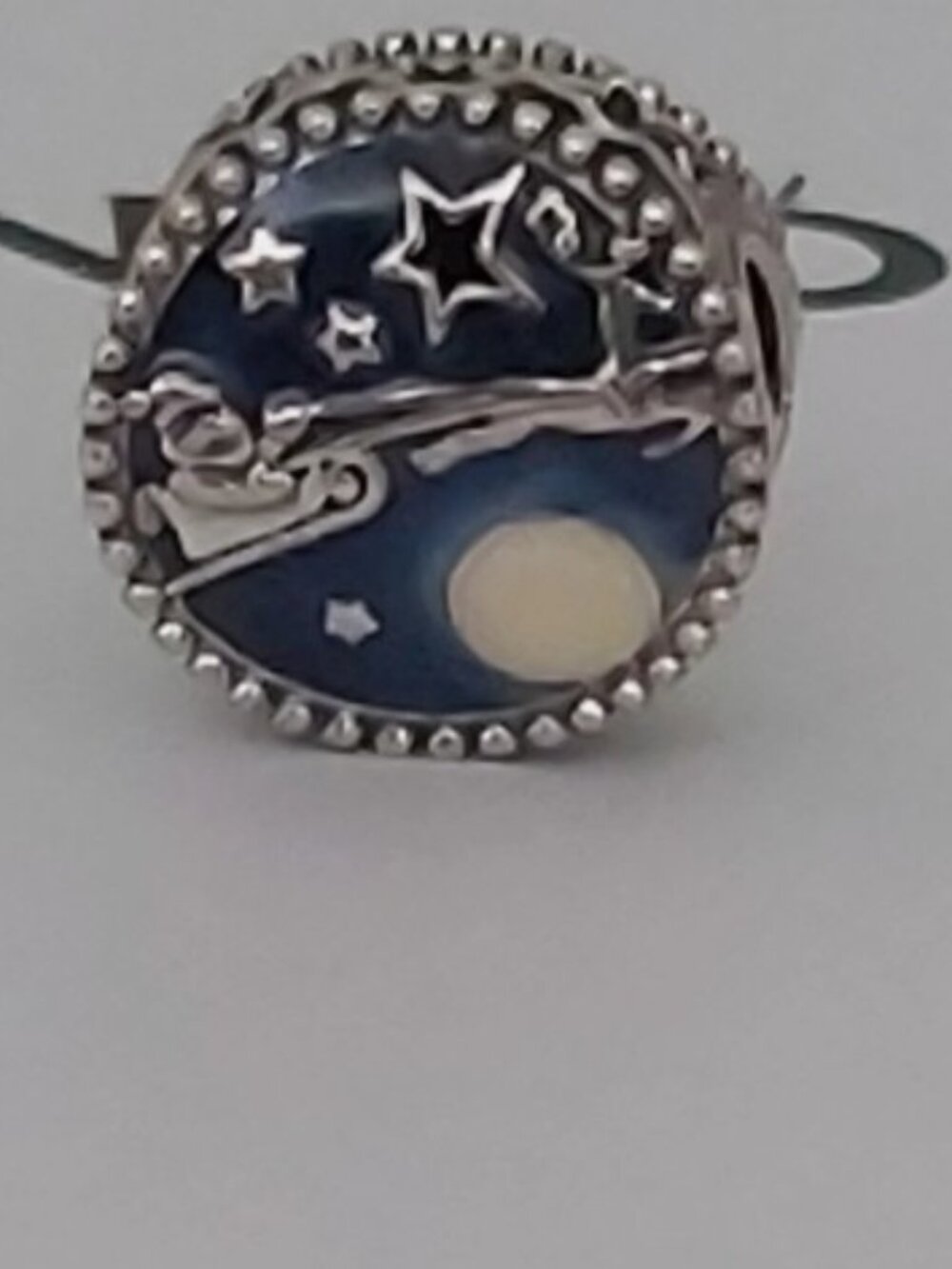 Auth Pandora*RETIRED* Sterling Silver Santa & Reindeer Christmas charm 790033C01